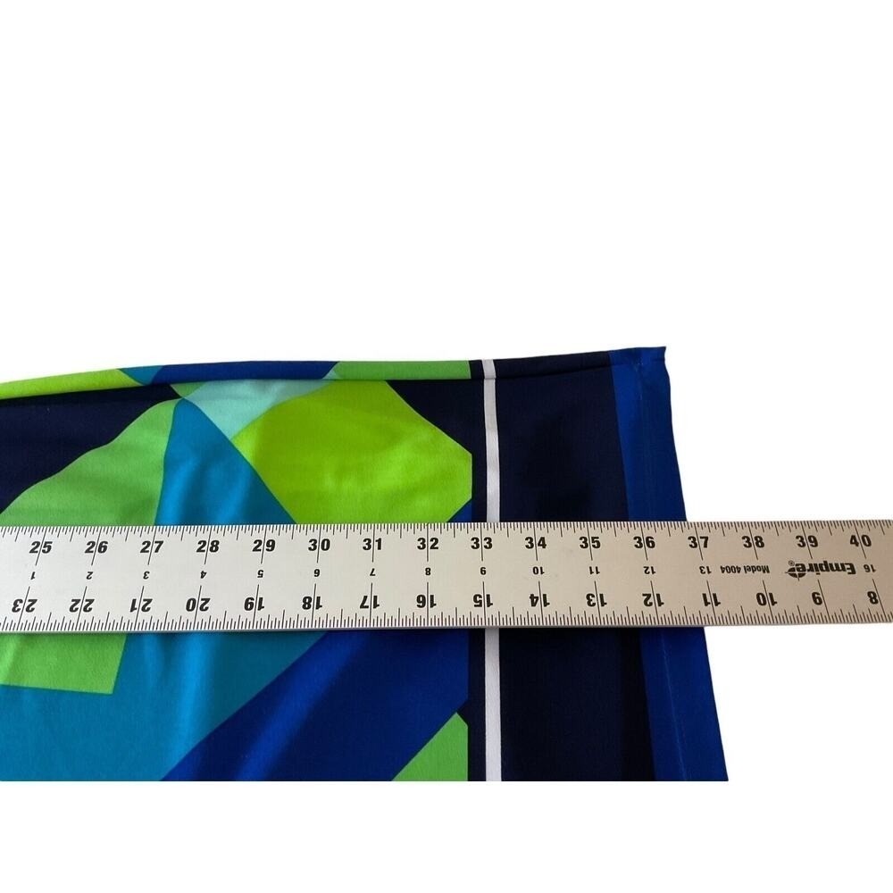 Jessica Howard Women's Blue Green Geometric Abstract Print Shift Dress Size 10 - Picture 11 of 12